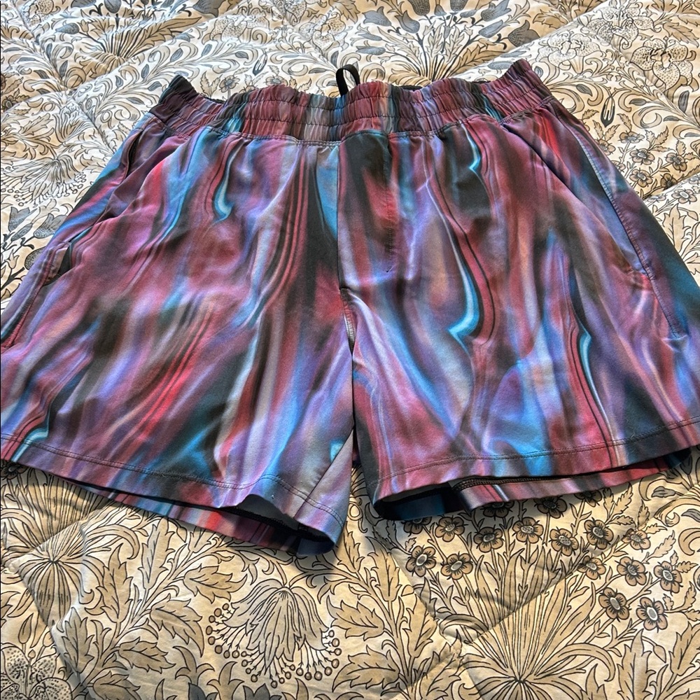 lululemon athletica Men's Blue and Purple Athletic Shorts
